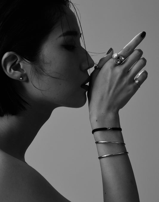 sharanpoi / 白露 K18 Black diamond (Brilliant Cut) Version bracelet