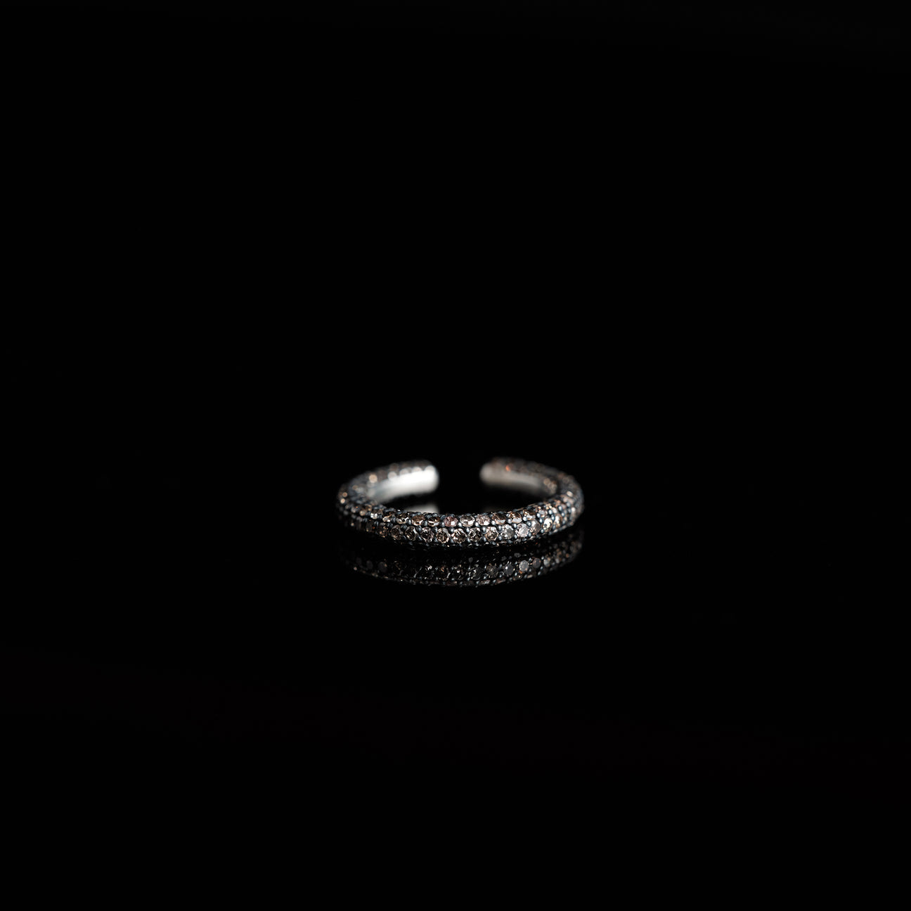 sharanpoi / シャランポワ あわゆき silver925 pave brown diamonds earcuff ring