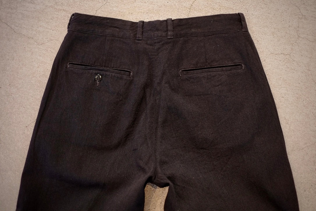 25AW BAUTH - BLACK TWILL TROUSERS