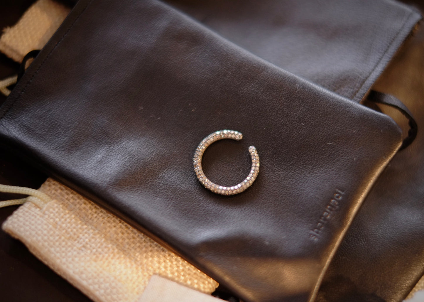 sharanpoi / シャランポワ あわゆき silver925 pave brown diamonds earcuff ring