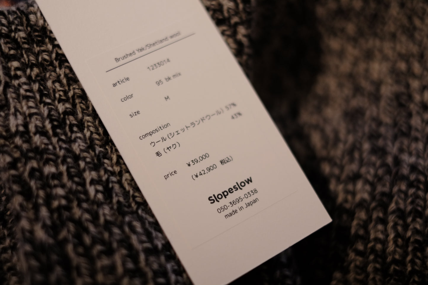 slopeslow / スロープスロー "turtle neck sweater"