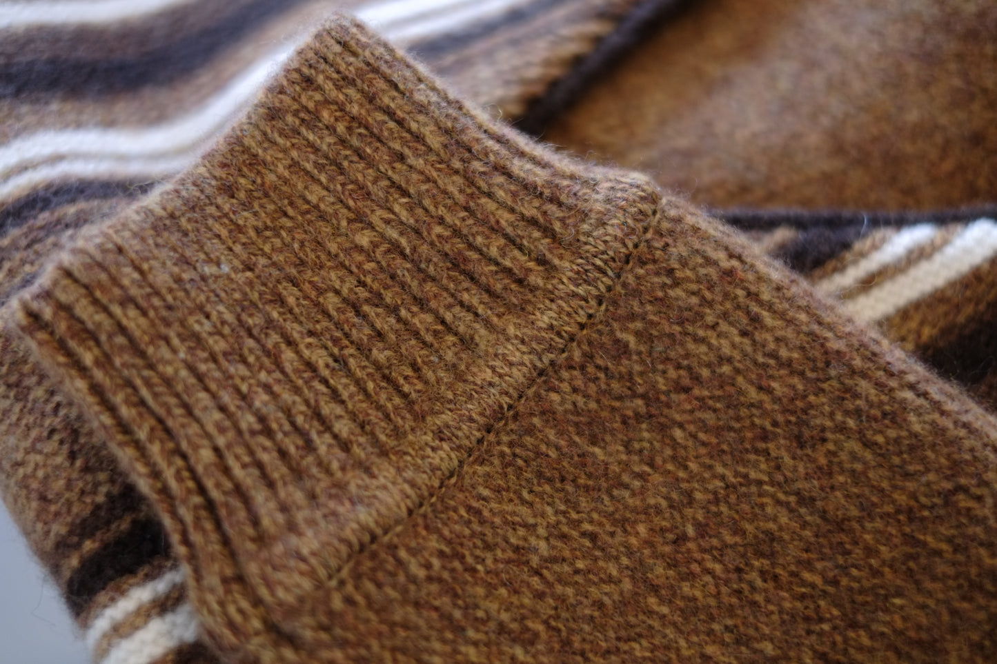 slopeslow / スロープスロー "links stripes cardigan”
