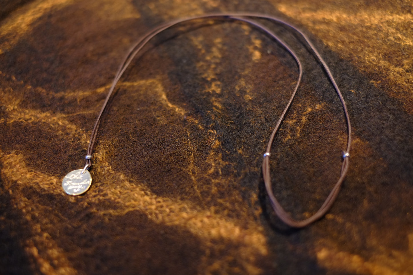 Taupe D motoike / "Island Cord Necklace”