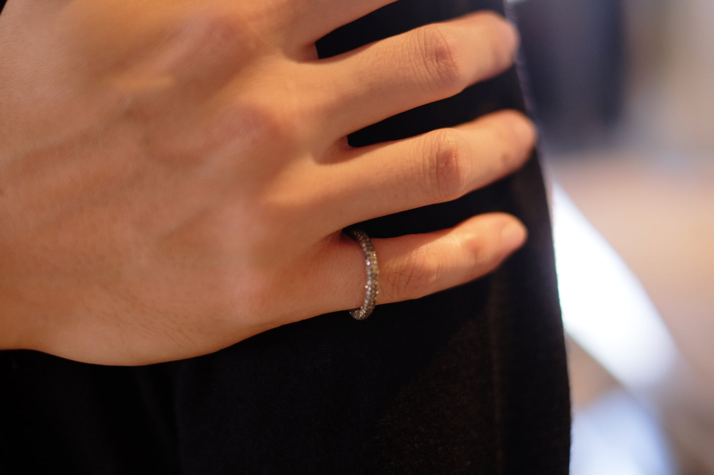 sharanpoi / シャランポワ あわゆき silver925 pave brown diamonds earcuff ring