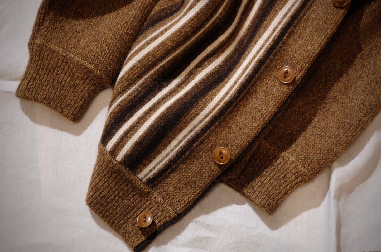 slopeslow / スロープスロー "links stripes cardigan”