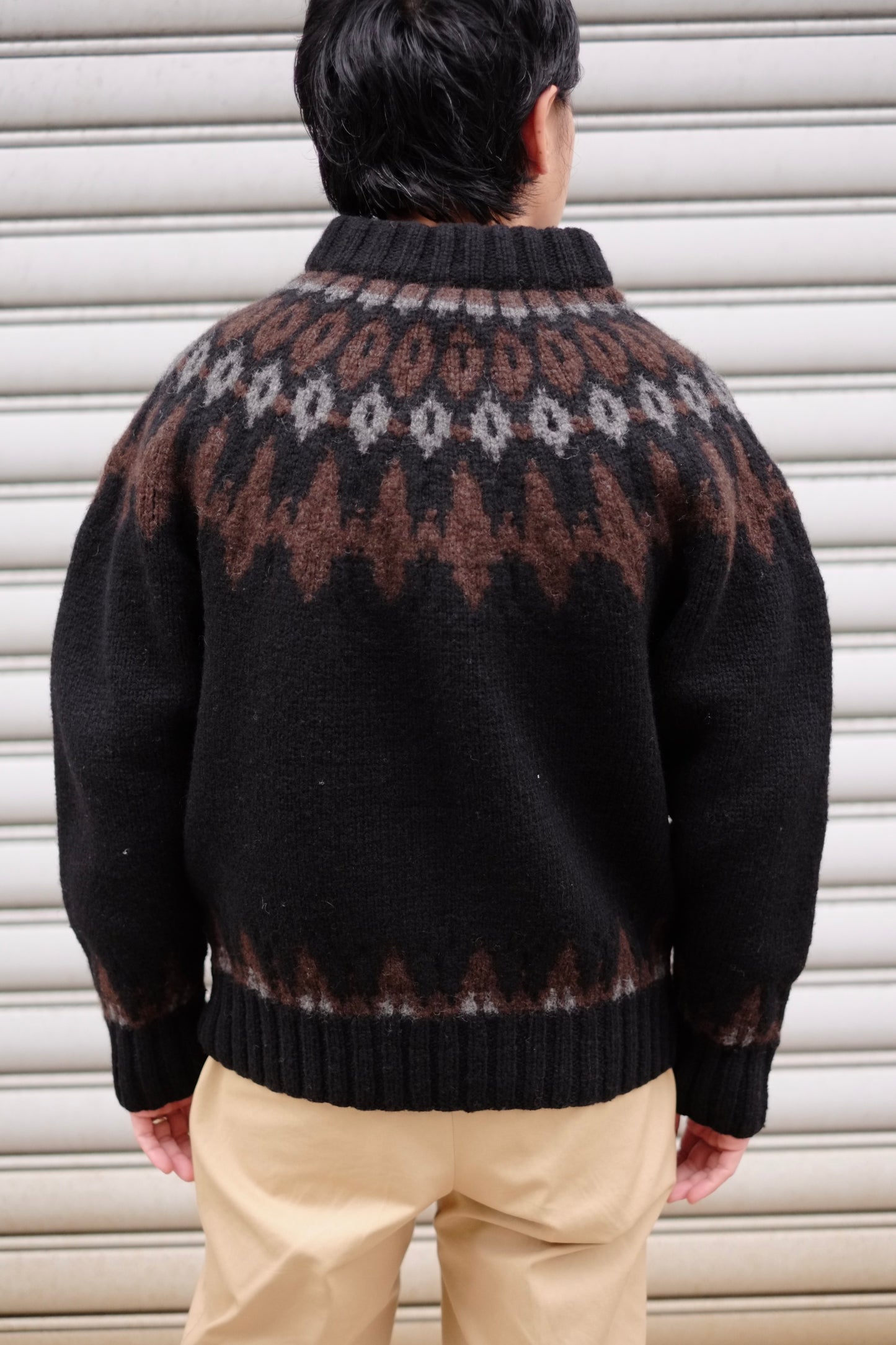 slopeslow / スロープスロー "Lopi sweater zip jacket”