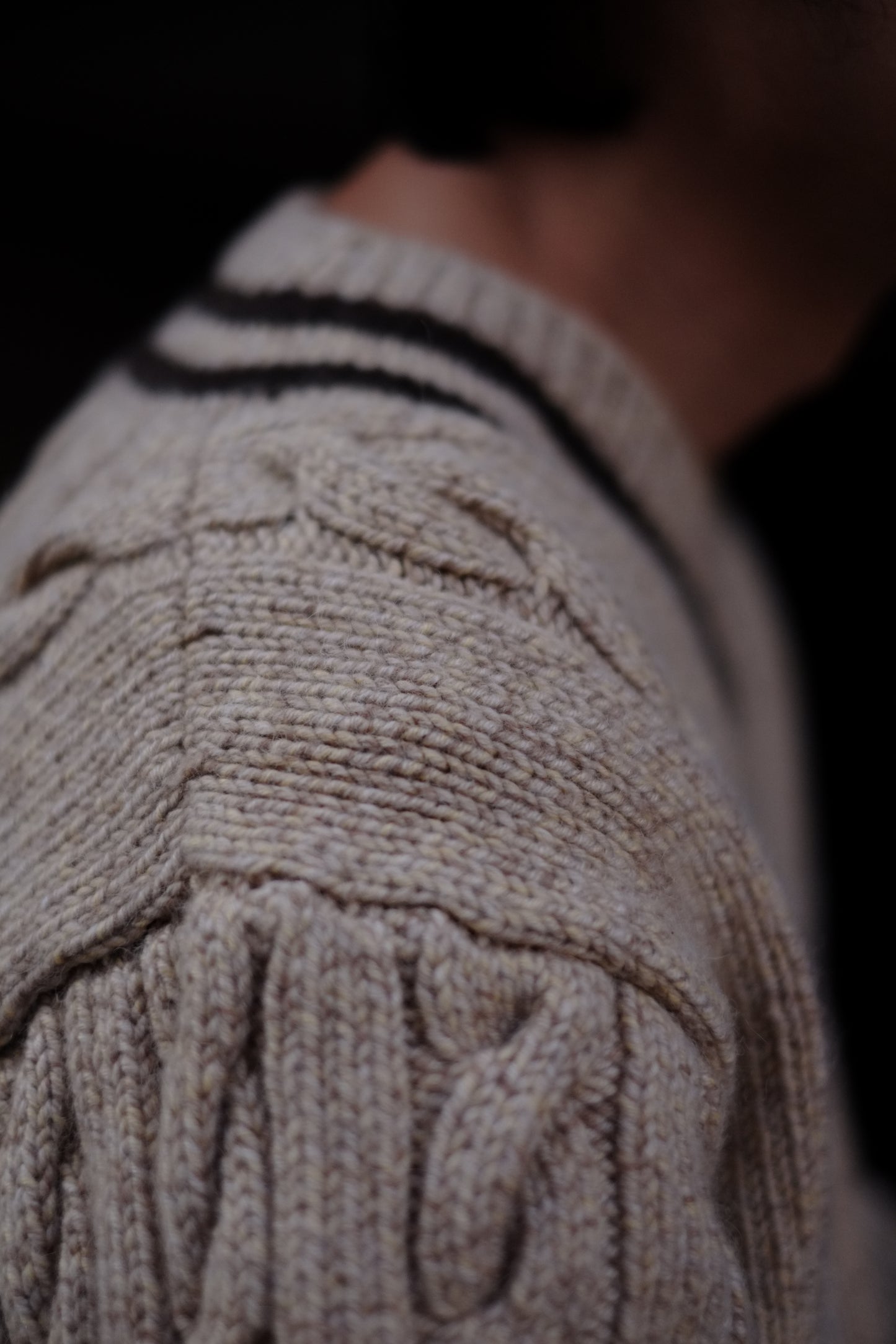 slopeslow / スロープスロー "cricket sweater hand knitting”