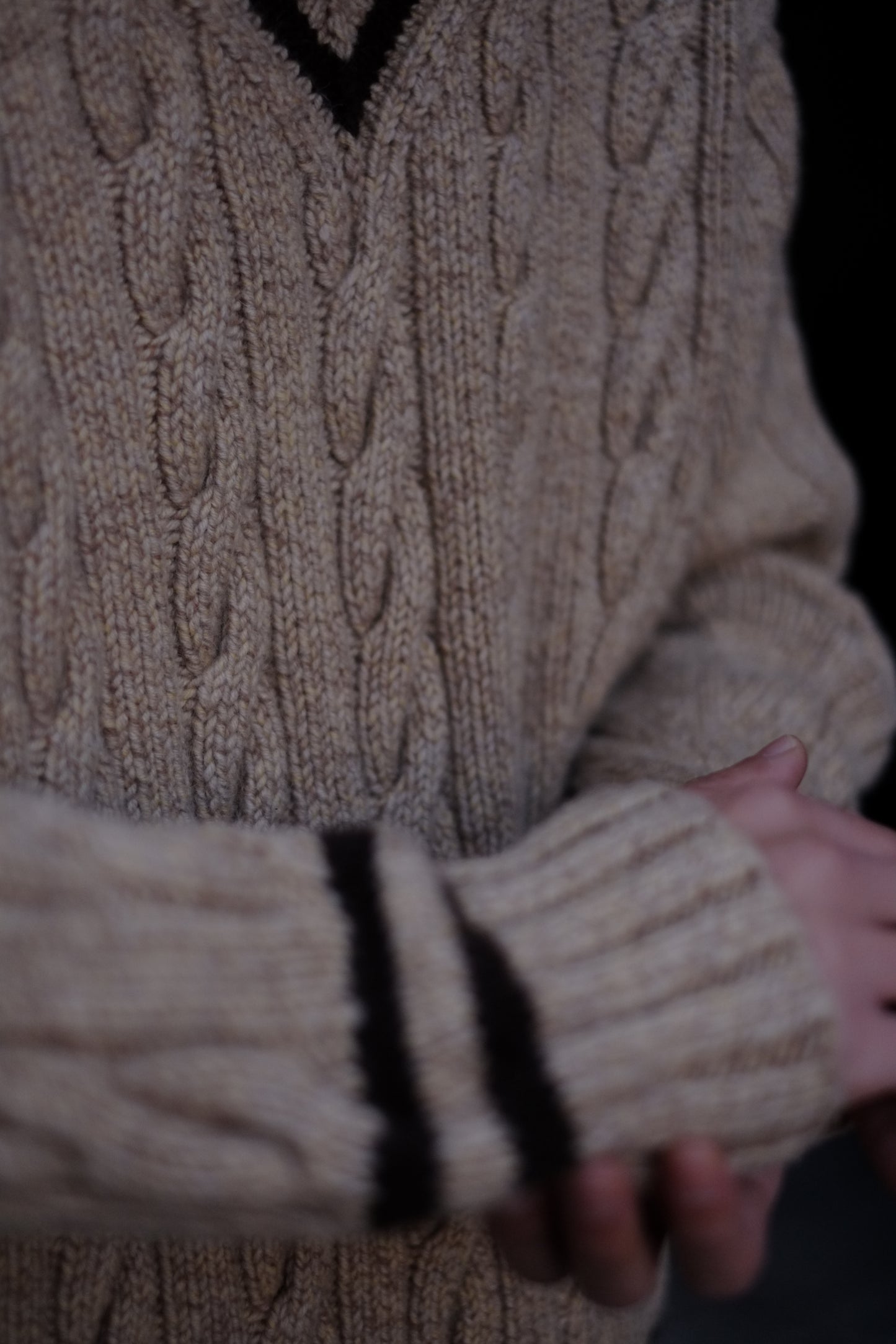 slopeslow / スロープスロー "cricket sweater hand knitting”