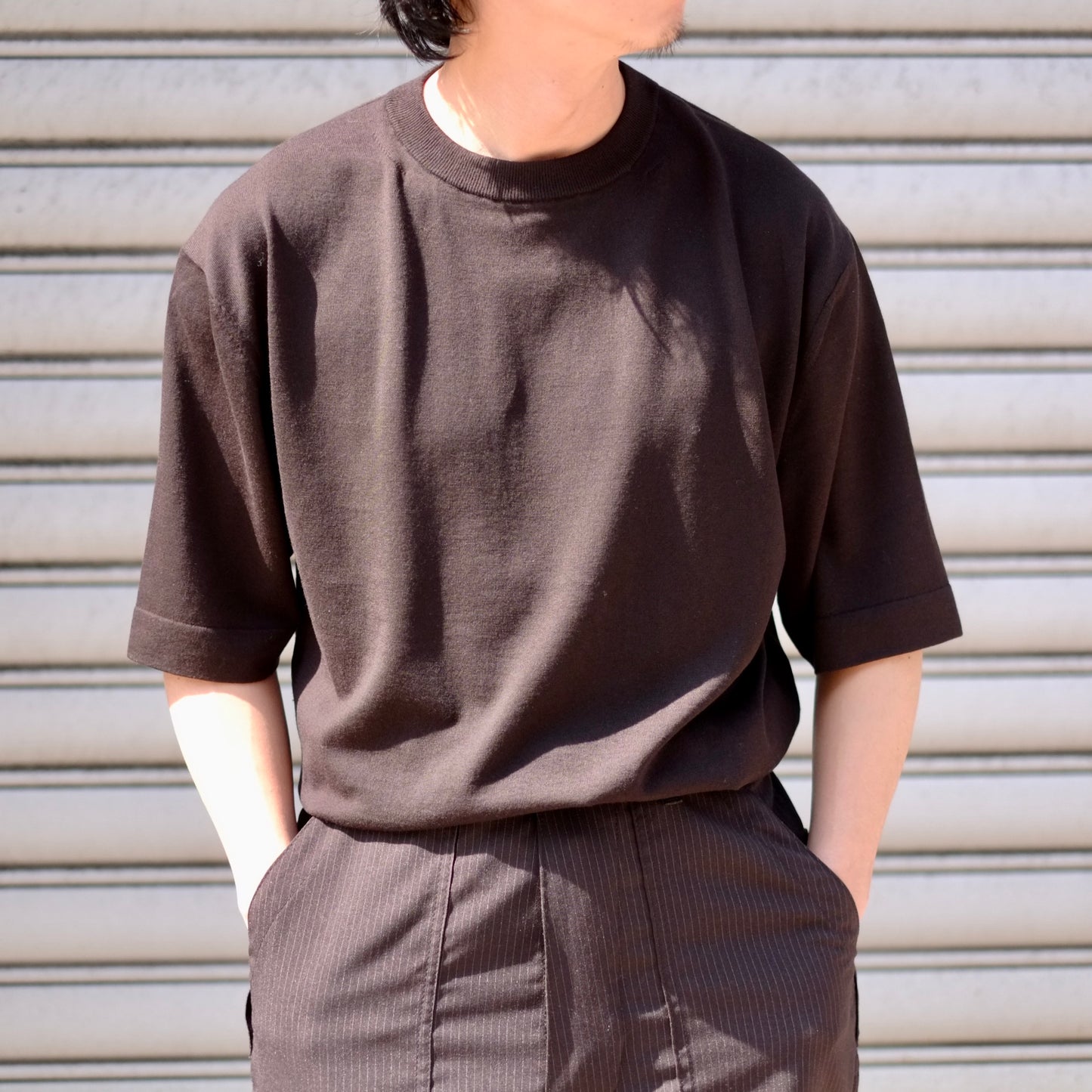 HEUGN / ユーゲン "Jude T-WOOL short sleeve / KNITWEAR012"
