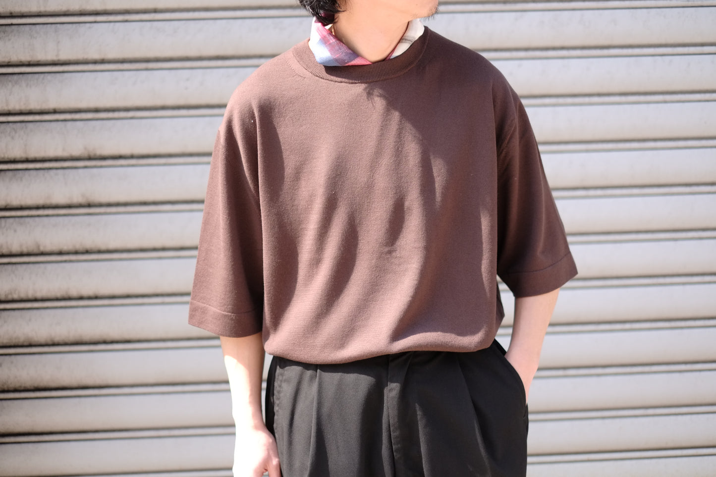 HEUGN / ユーゲン "Jude T-WOOL short sleeve / KNITWEAR012"