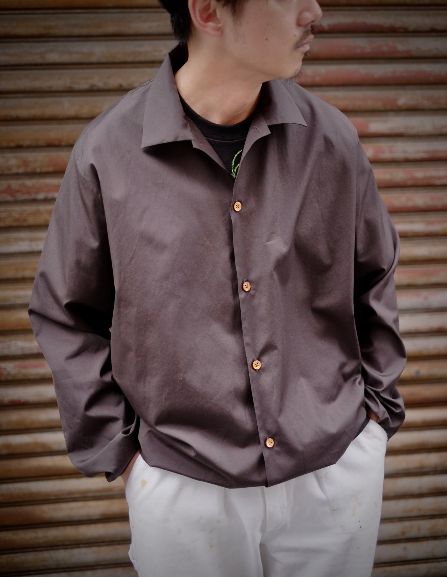 KIMURA - cardigan shirt with collar
