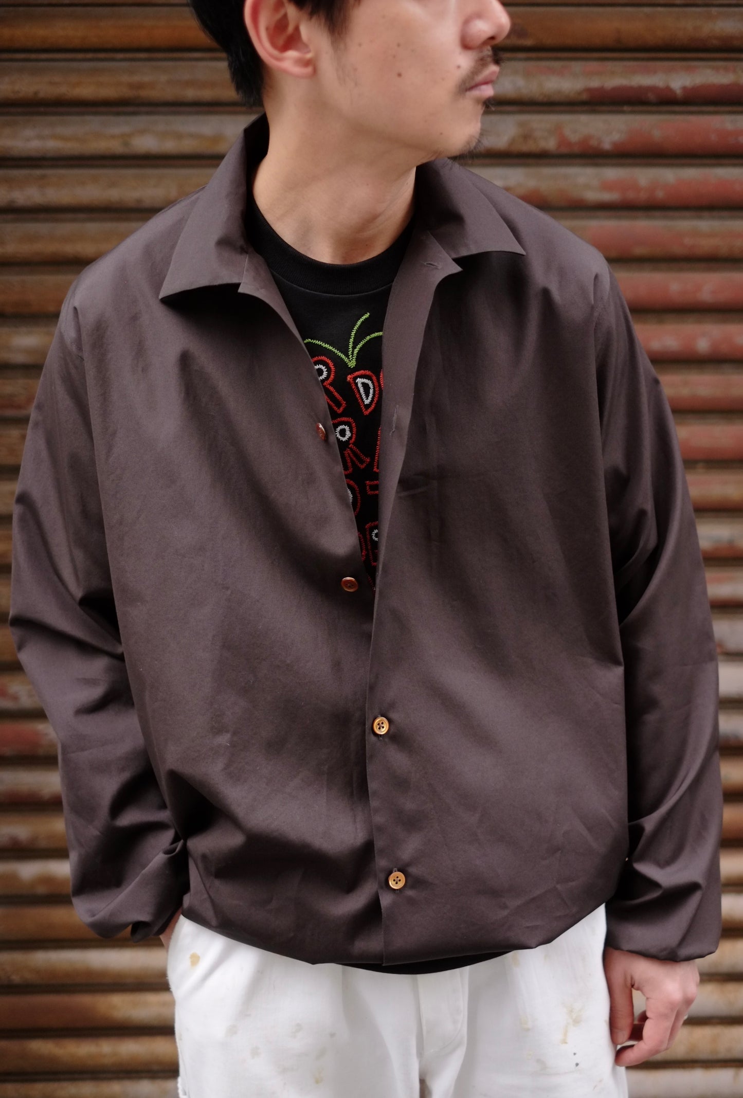 KIMURA - cardigan shirt with collar