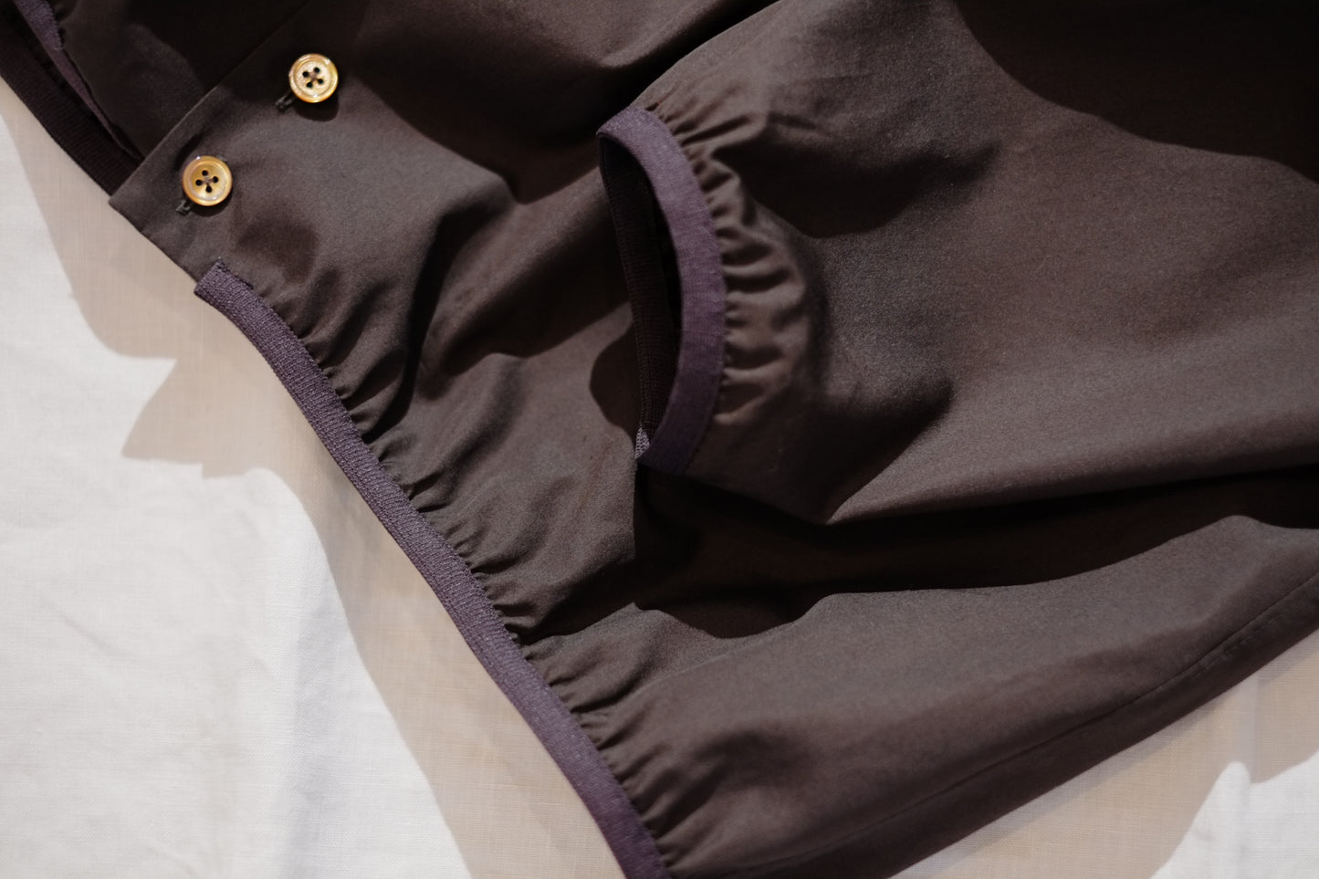 KIMURA / キムラ "cardigan shirt with collar"