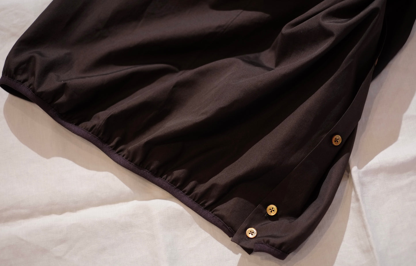 KIMURA / キムラ "cardigan shirt with collar"
