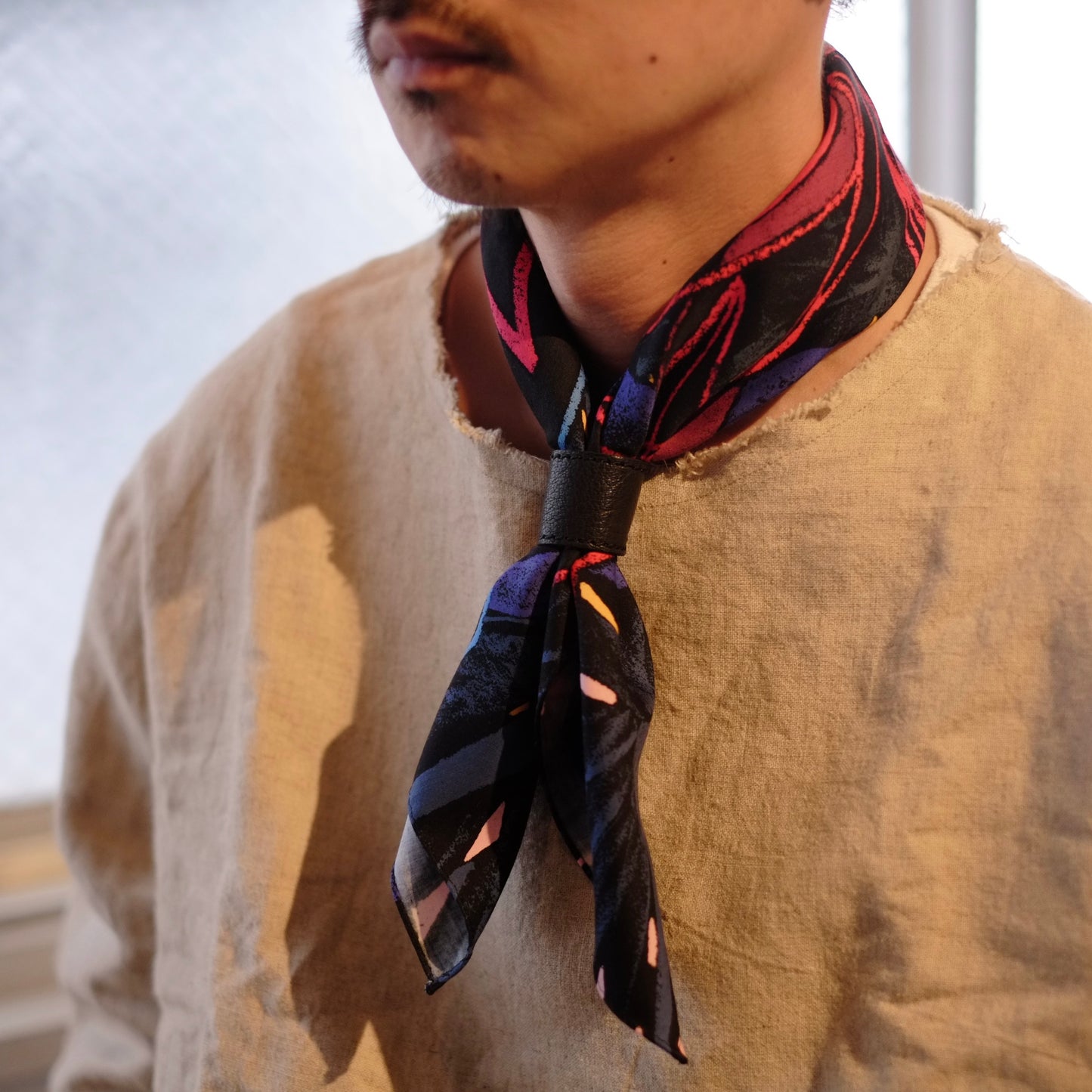 The Inoue Brothers / イノウエブラザーズ"JULIEN COLOMBIER VERTICAL SOFT Scarf Small"