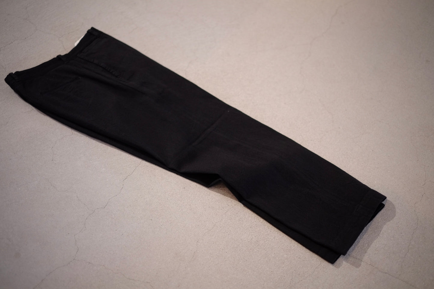 25AW BAUTH - BLACK TWILL TROUSERS