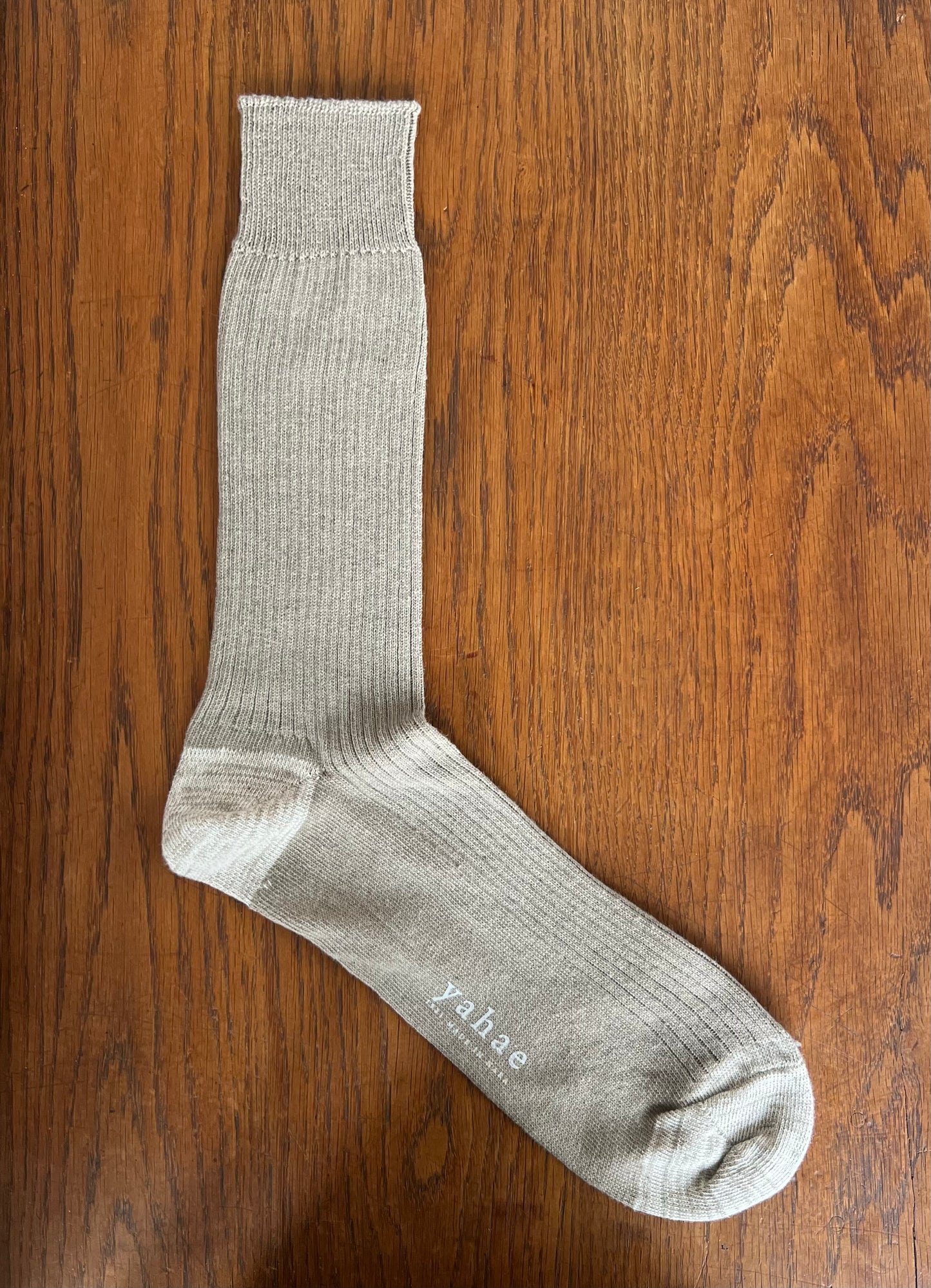 yahae / ヤハエ "ORGANIC COTTON 100% RIBBED SOCKS”