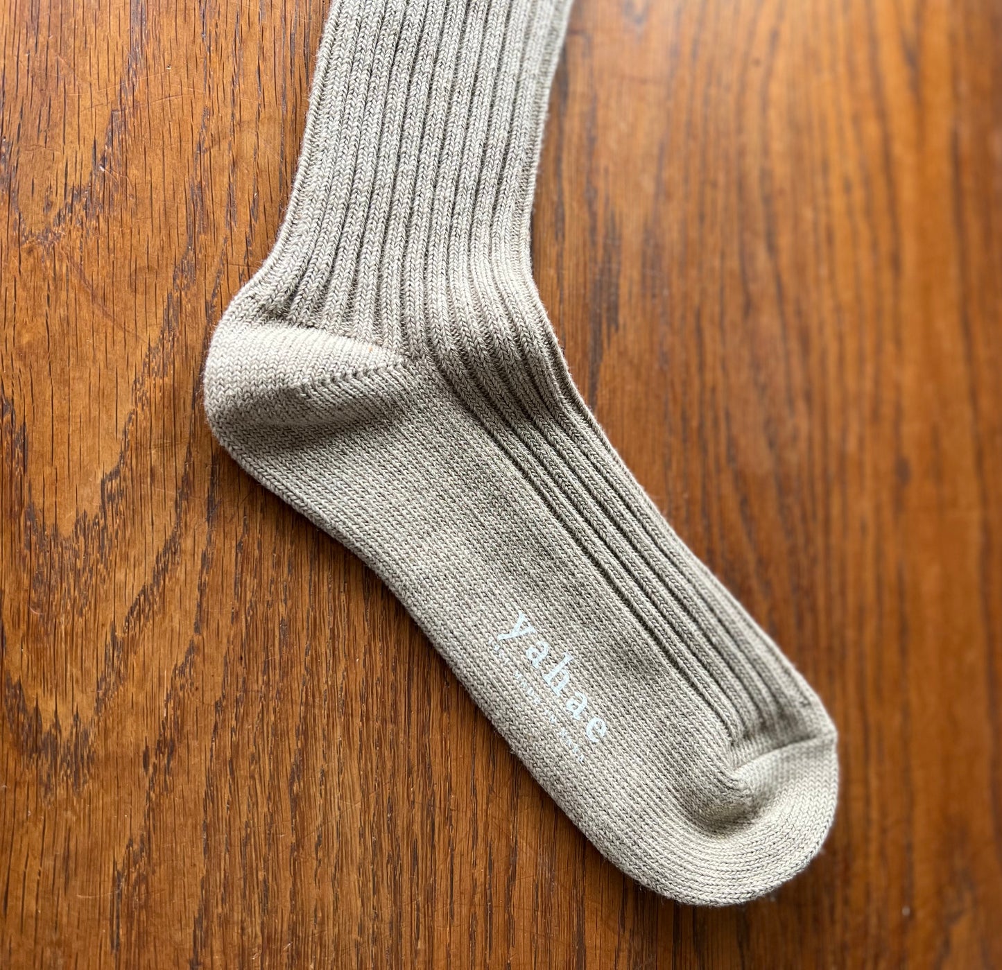 yahae / ヤハエ "ORGANIC COTTON BLENDED YAK RIBBED SOCKS"