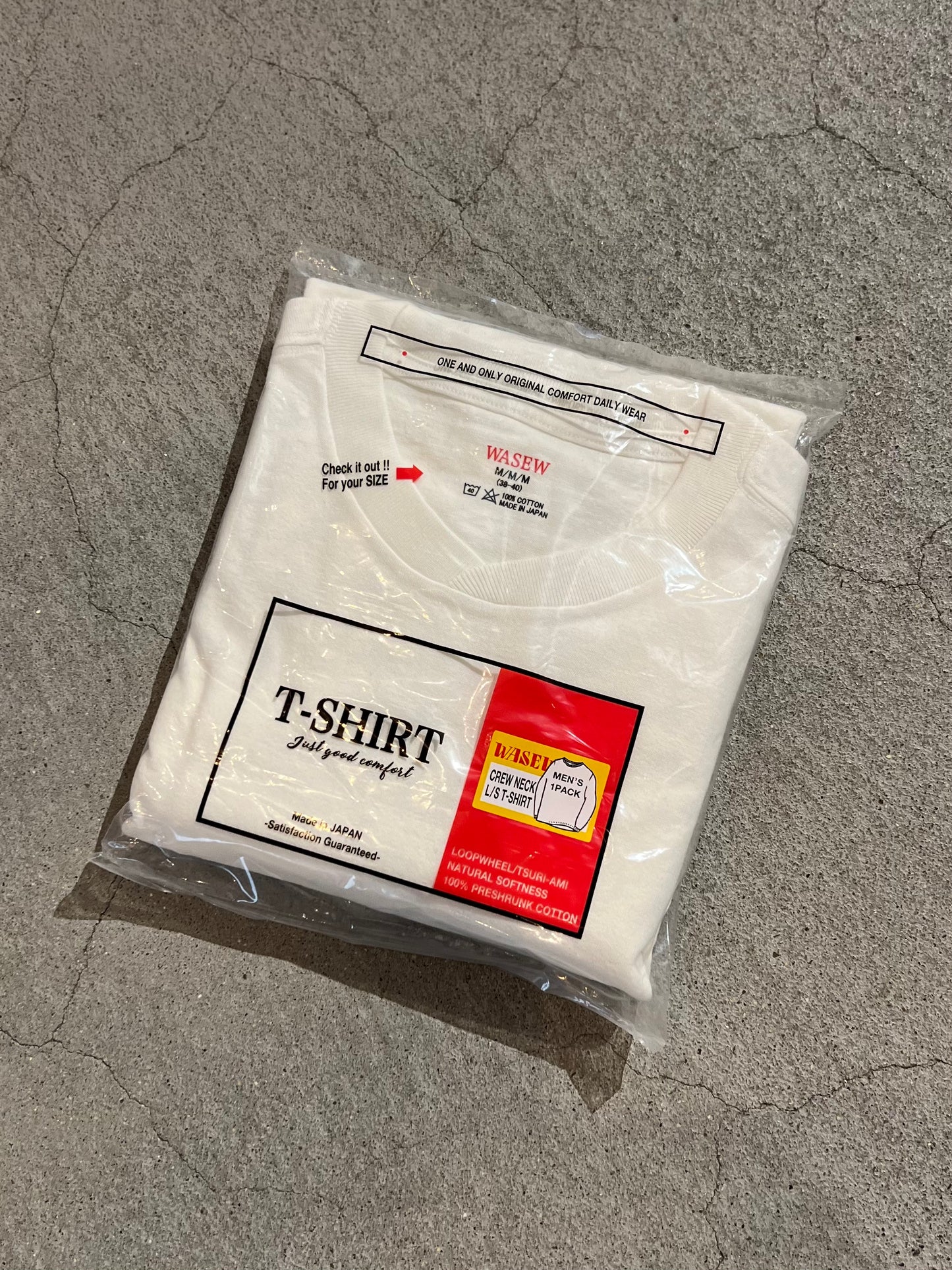WASEW / ワソ- "CREW NECK L/S PACK TEE "
