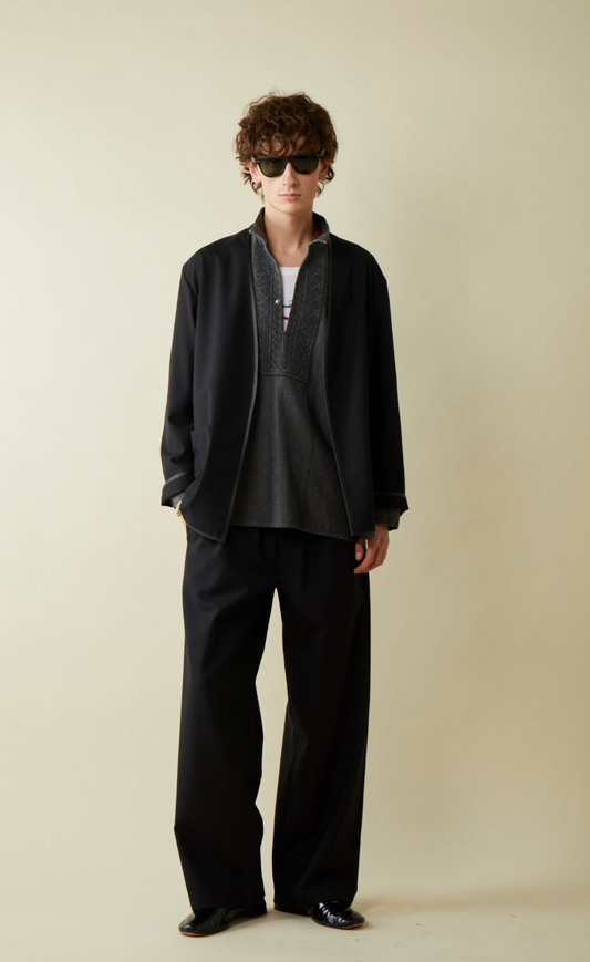 26SS SARTO - RELAX WIDE PANTS (BLACK）