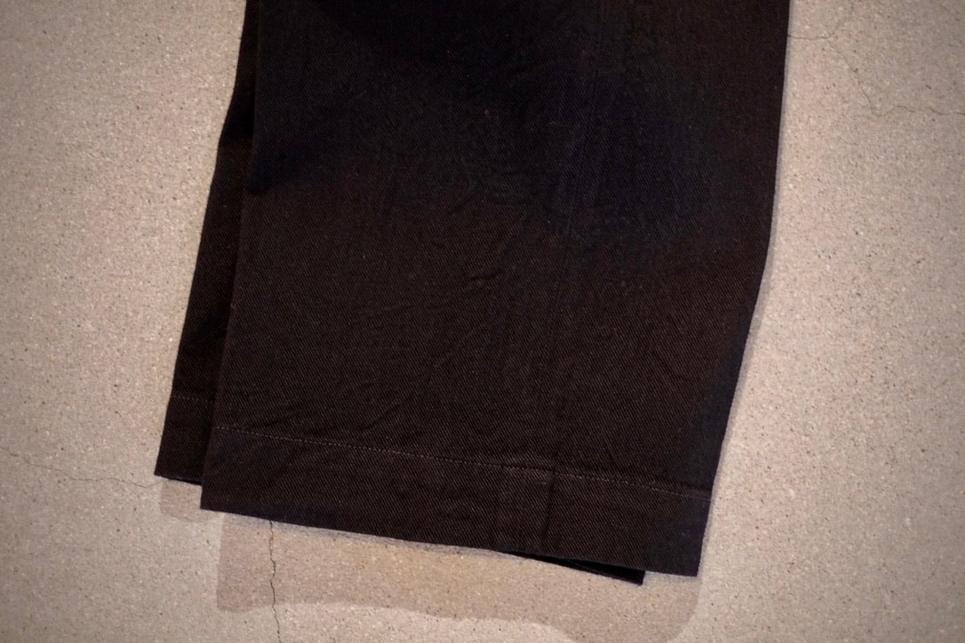 25AW BAUTH - BLACK TWILL TROUSERS