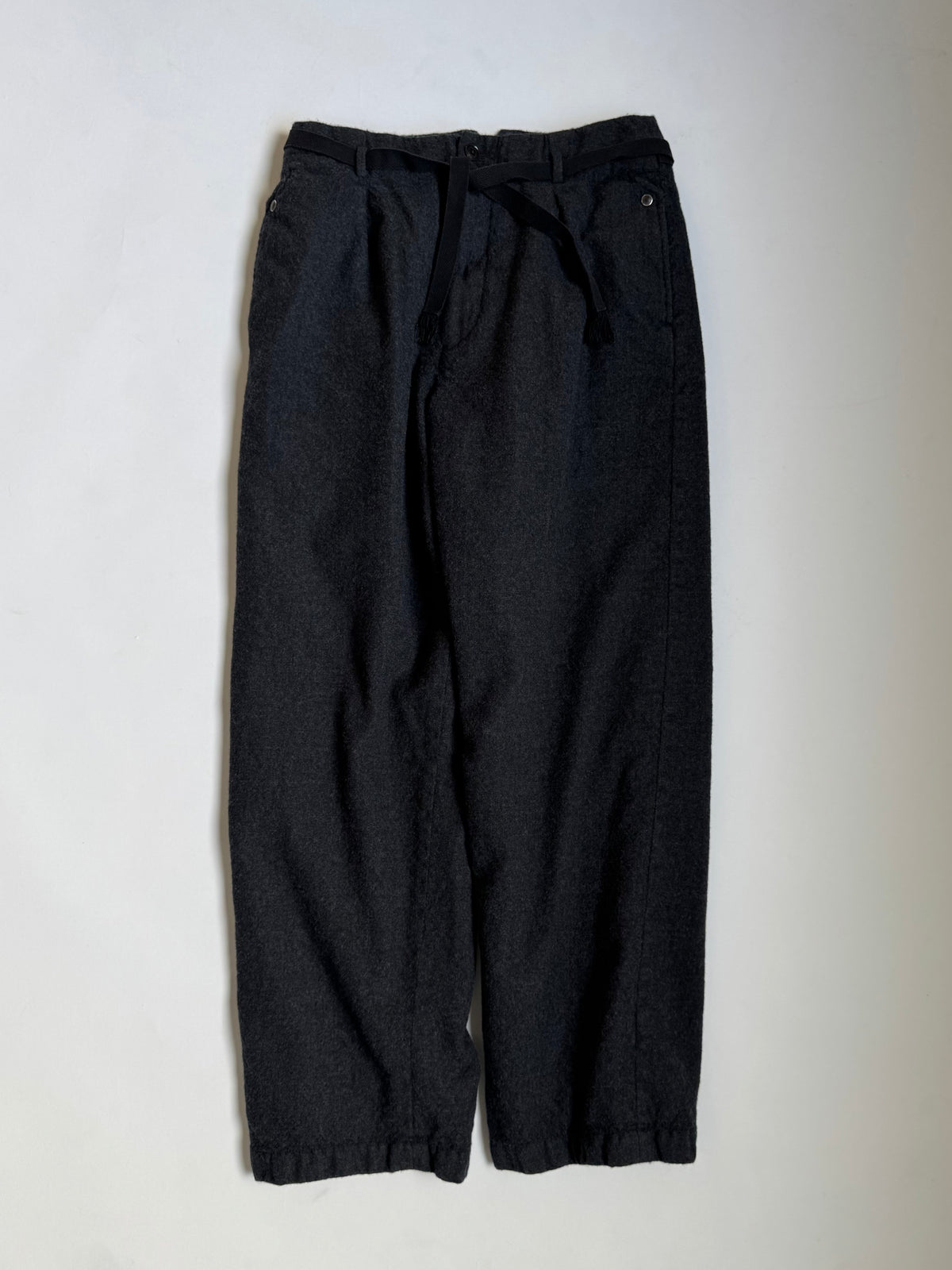 SARTO - FULLING WOOL BELTED TROUSERS