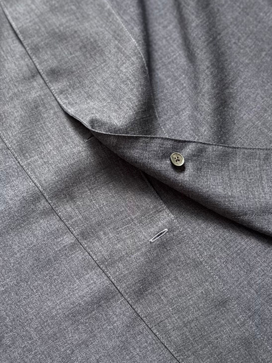 SARTO - HIGH TWIST WOOL WING COLLAR SHIRT