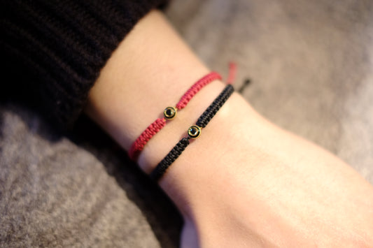 sharanpoi - 白露 K18 Black diamond (Brilliant Cut) Version bracelet