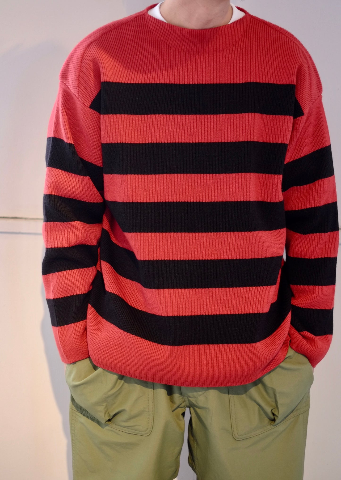 slopeslow / スロープスロー "Wide stripes sweater"