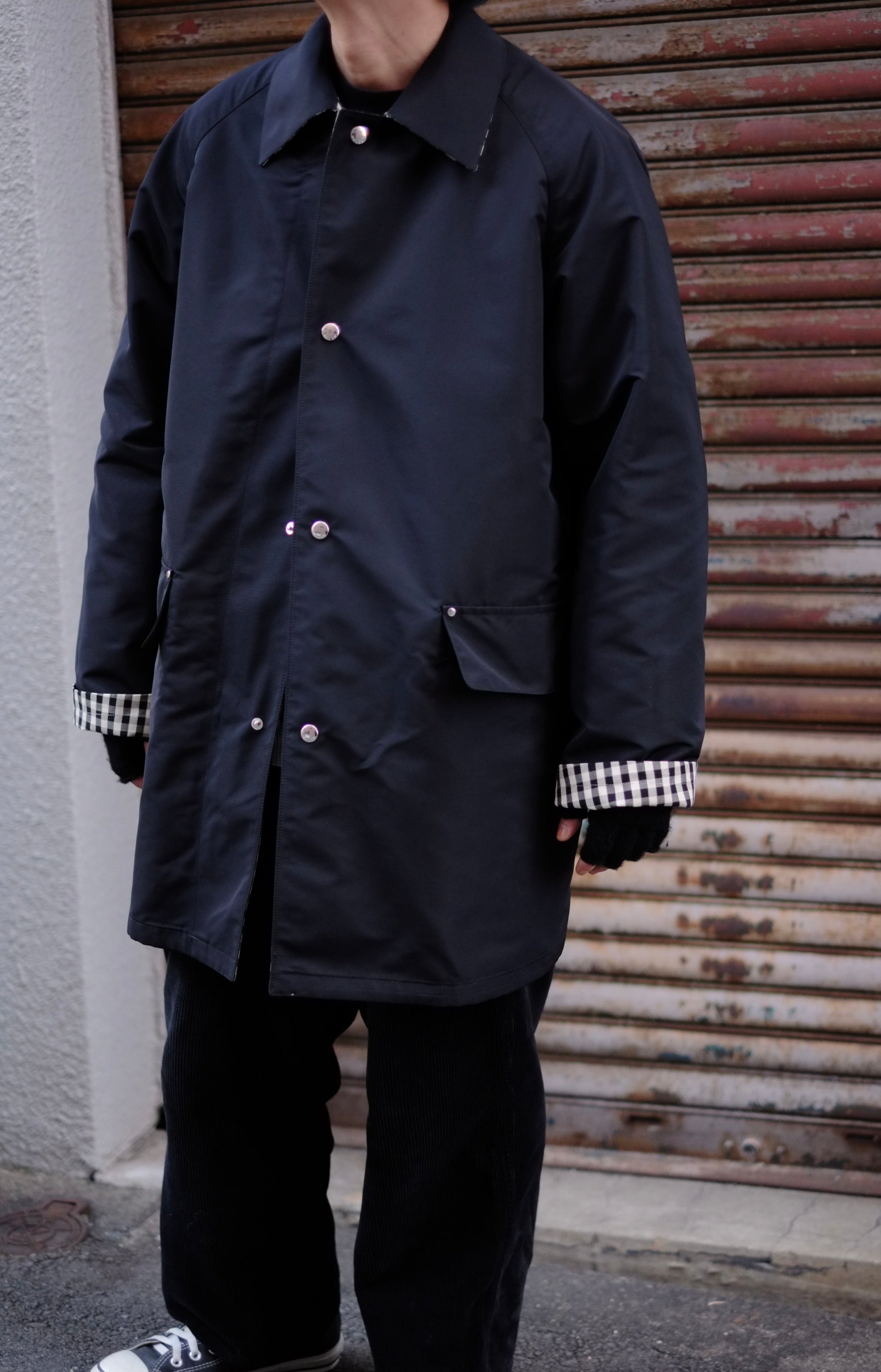 kaval narrow 5B jacket cotton linen navy - ジャケット・アウター