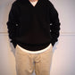 24AW slopeslow / スロープスロー "Cross V neck sweater"