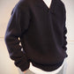 24AW slopeslow / スロープスロー "Cross V neck sweater"