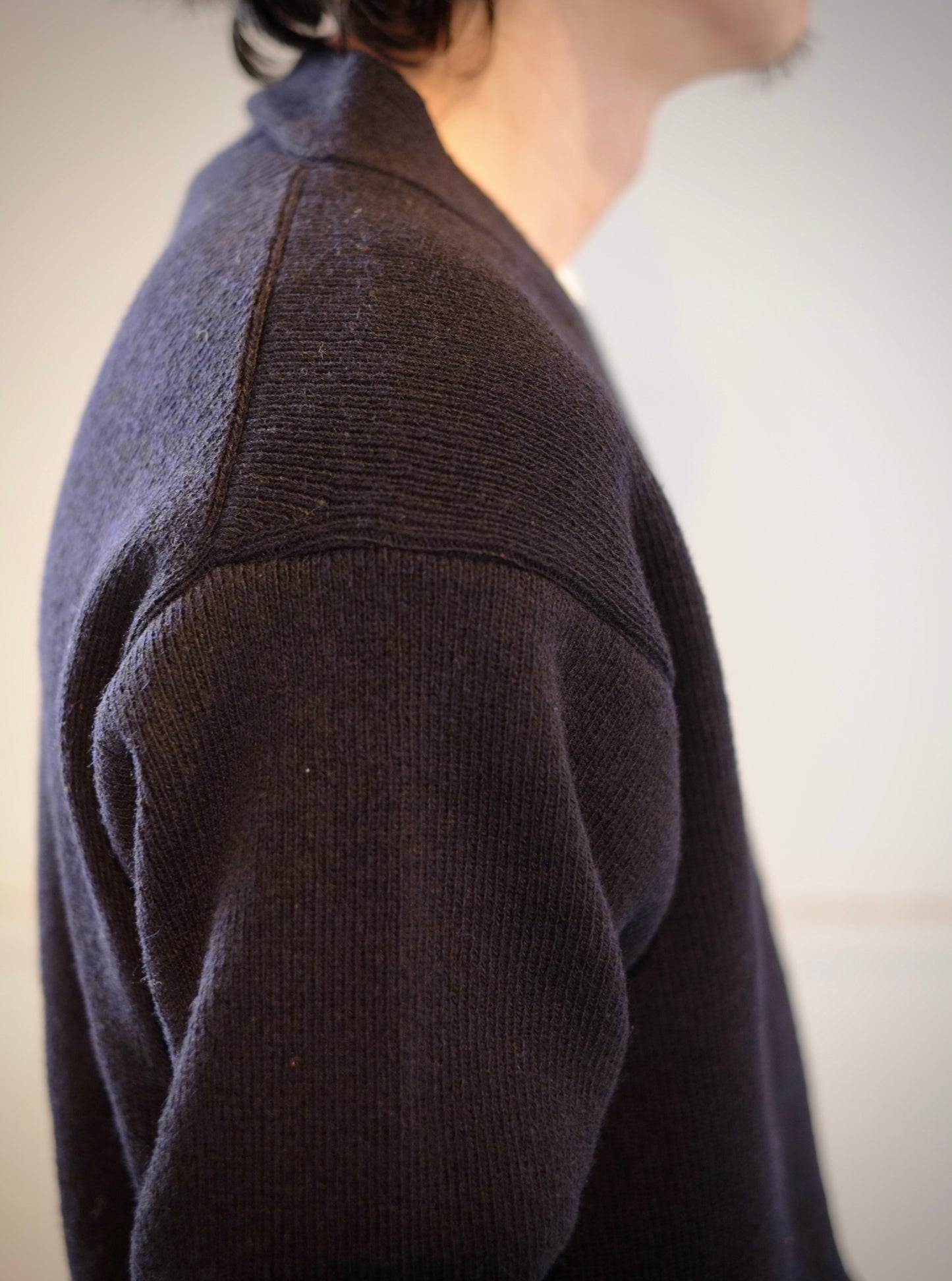 24AW slopeslow / スロープスロー "Cross V neck sweater"