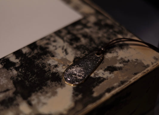 Taupe D motoike - Island Cord Necklace-Oval