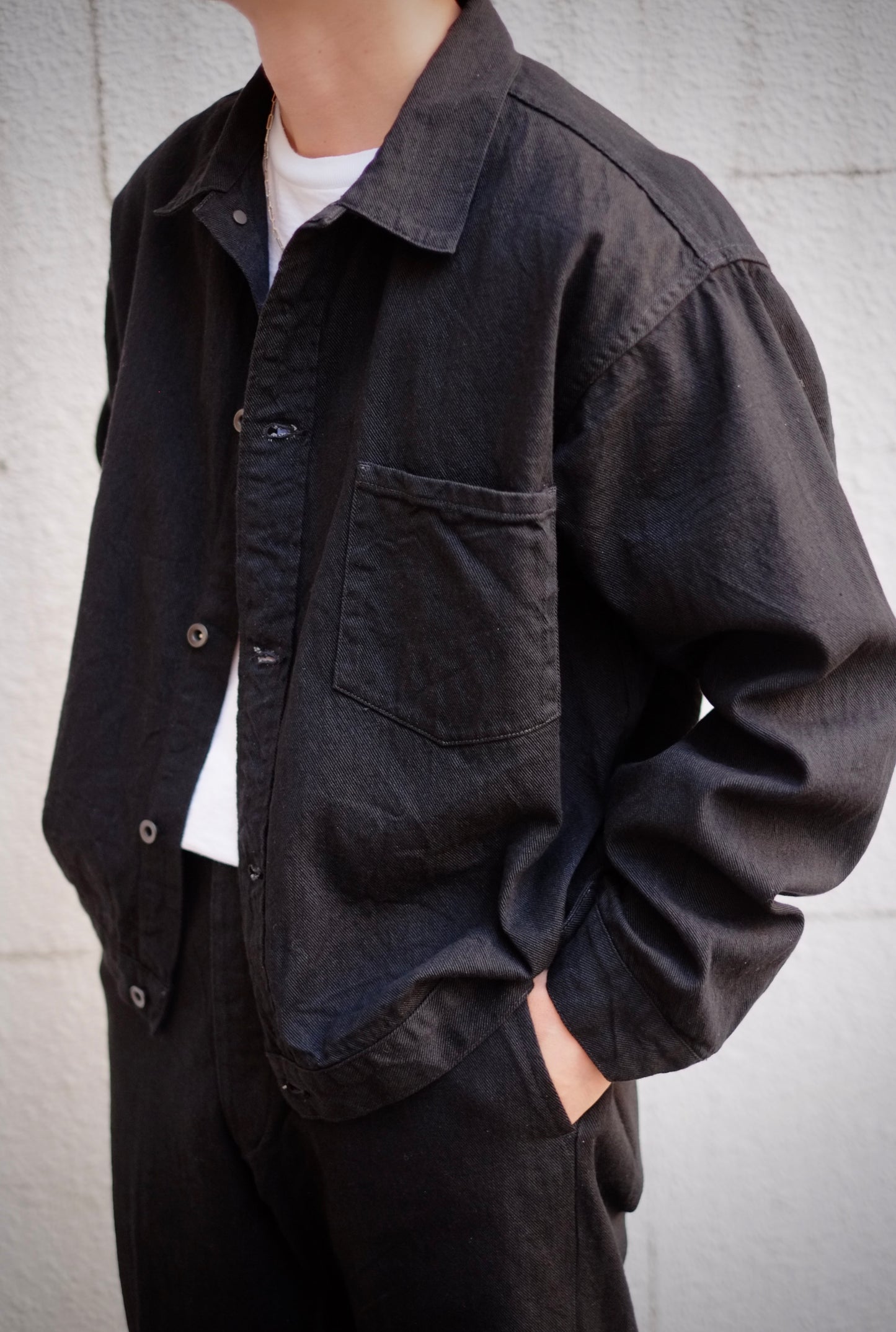 25AW BAUTH - BLACK TWILL BLOUSON
