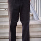 25AW BAUTH - BLACK TWILL TROUSERS