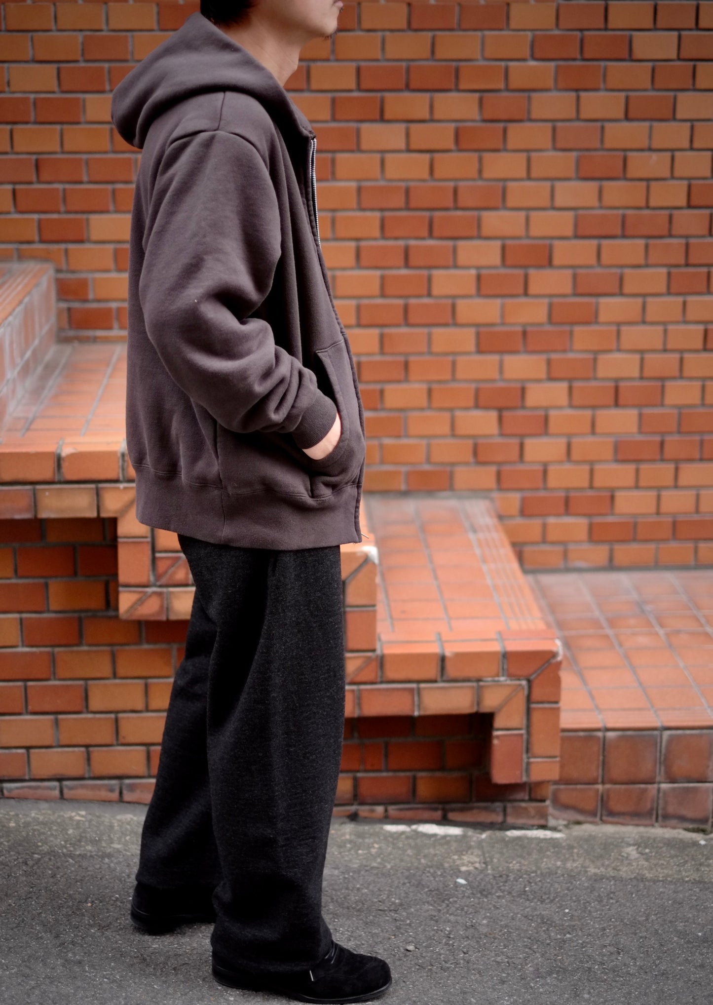 WASEW - TWO FACE ZIP HOODIE