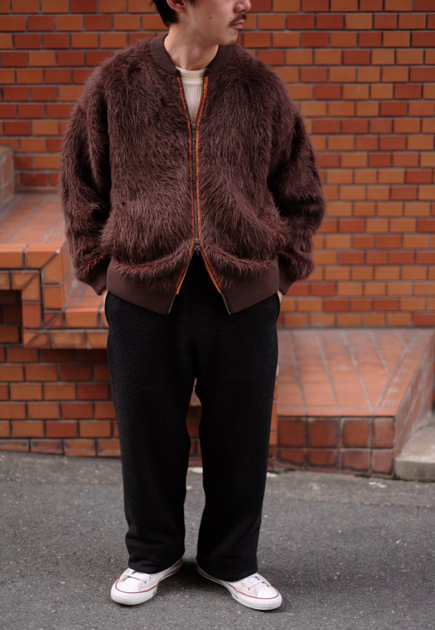 25AW The Inoue Brothers - Suri Alpaca Bomber Jacket