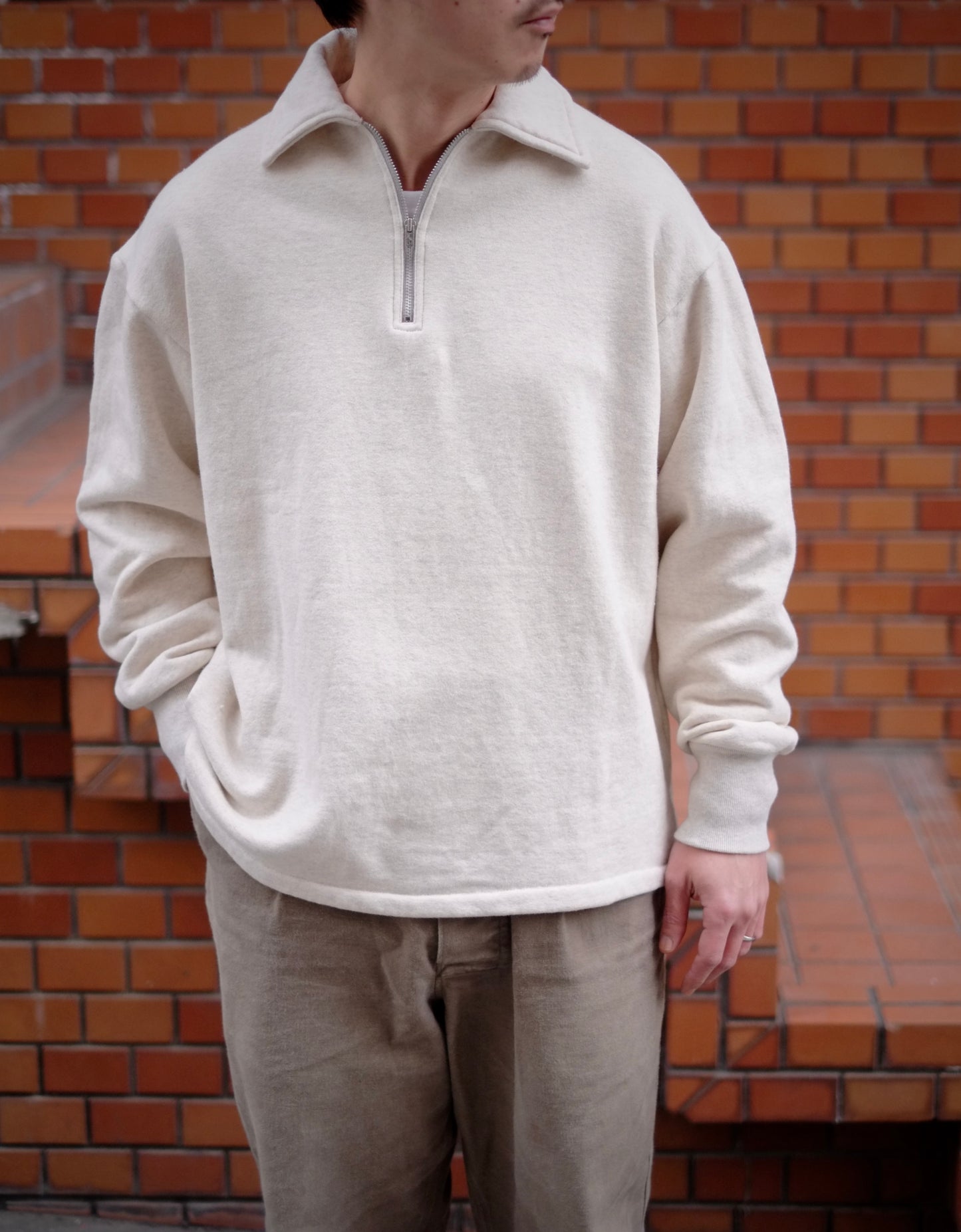 WASEW - ROUGH HALF SWEAT SHIRT