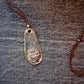 Taupe D motoike - Island Cord Necklace "Oval"