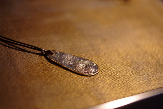 Taupe D motoike - Island Cord Necklace”Oval"
