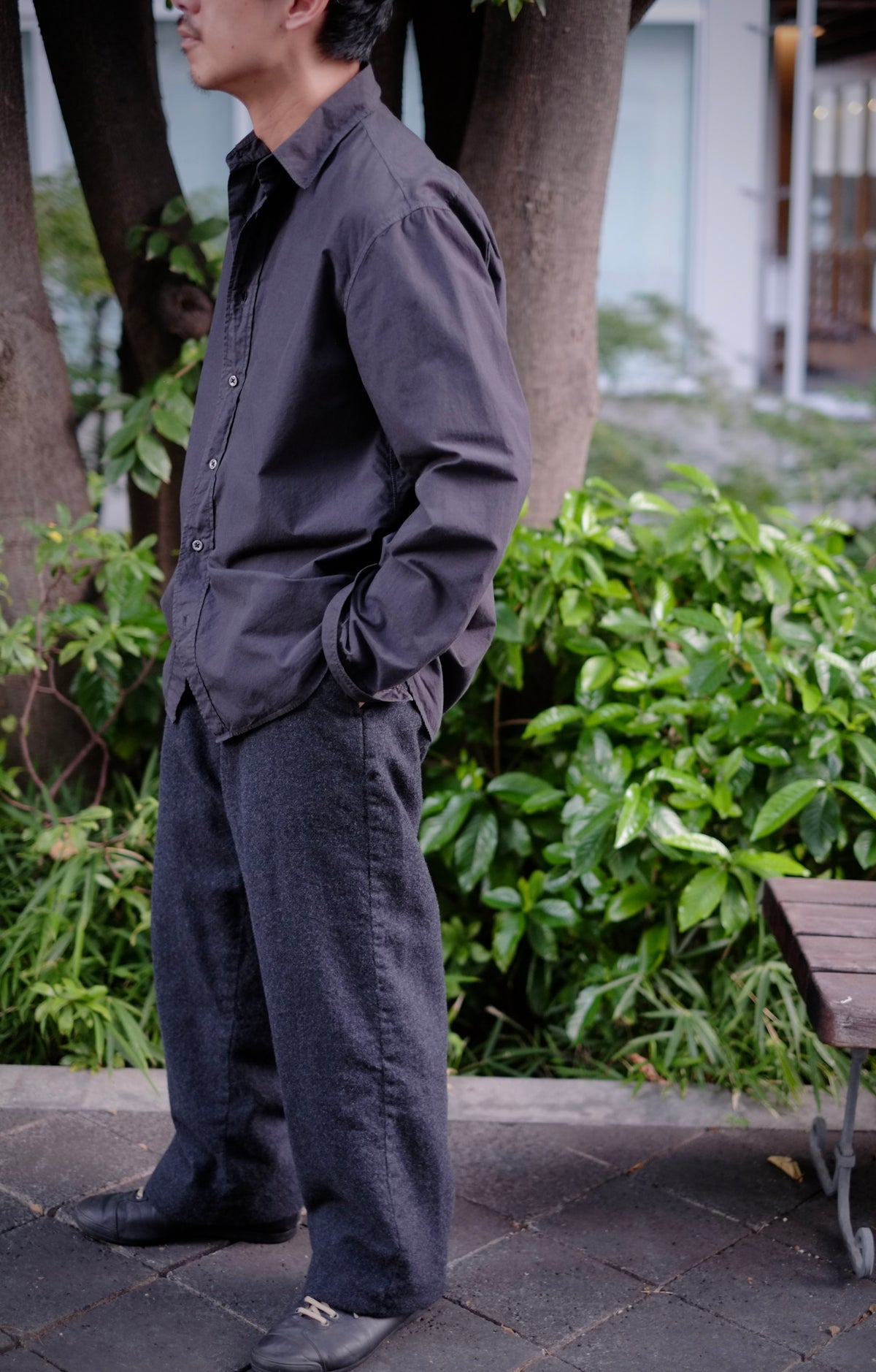 SARTO - FULLING WOOL BELTED TROUSERS