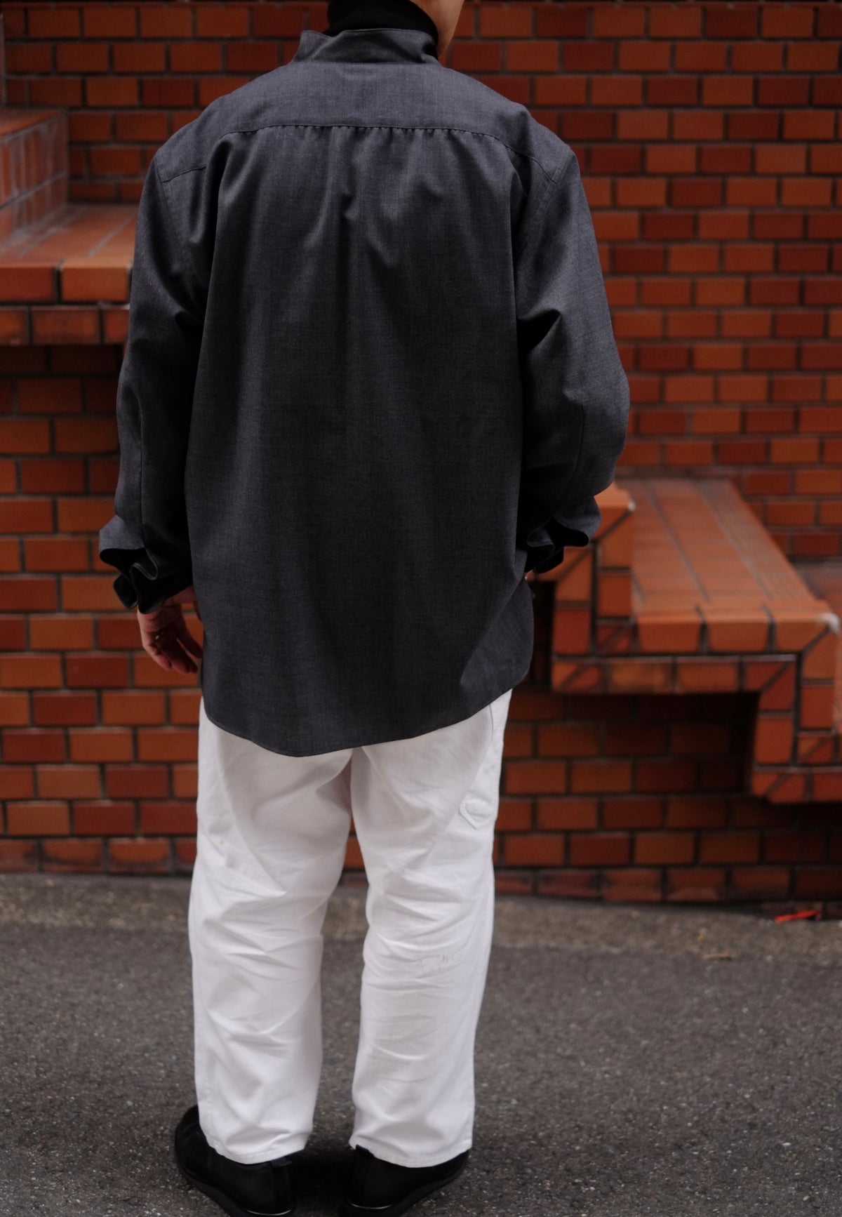 SARTO - HIGH TWIST WOOL WING COLLAR SHIRT