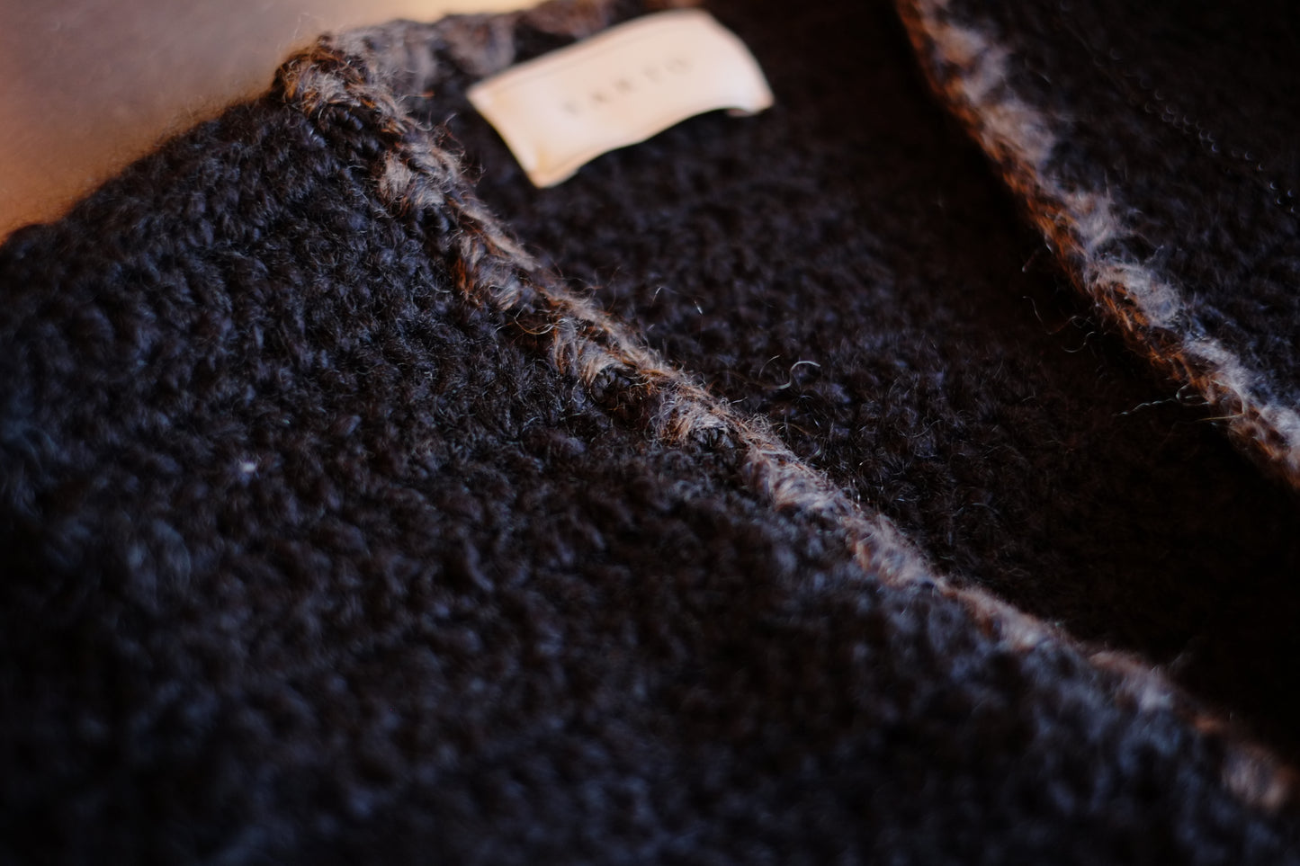 SARTO - Mohair cotton slub yarn mix cardigan（HAND KNITTING）