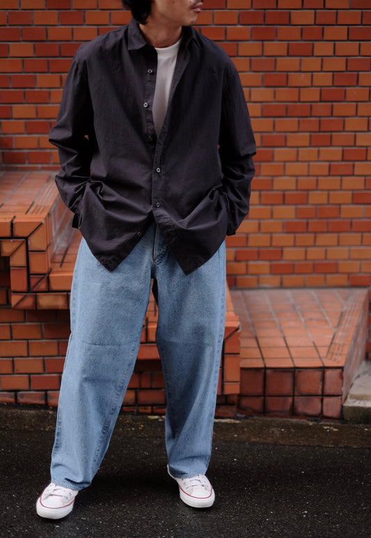 25AW Motiv Mfg - Pleat denim Trousers (Lt indigo)