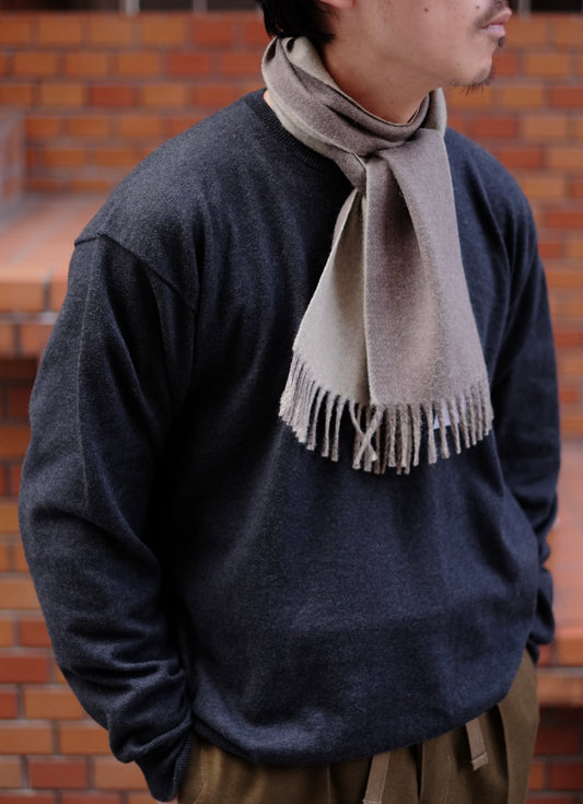 25AW The Inoue Brothers - Two Colour Brushed Neck Scarf
