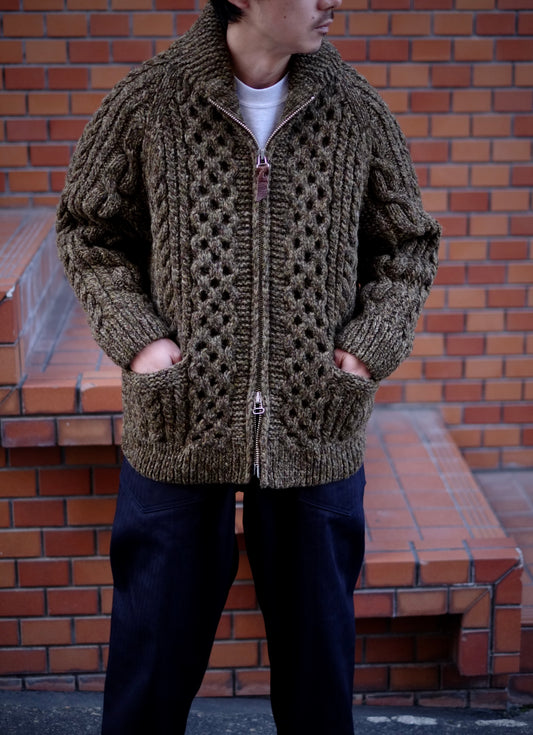 25AW slopeslow - aran cowichan sweater (Jamieson's Shetland wool HAND KNITTING)