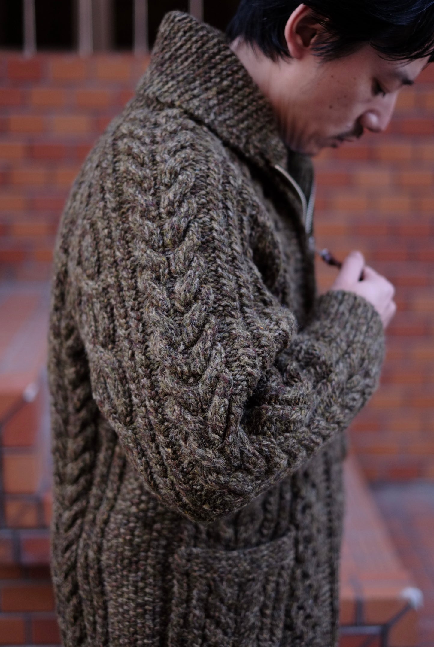 25AW slopeslow - aran cowichan sweater (Jamieson's Shetland wool HAND KNITTING)