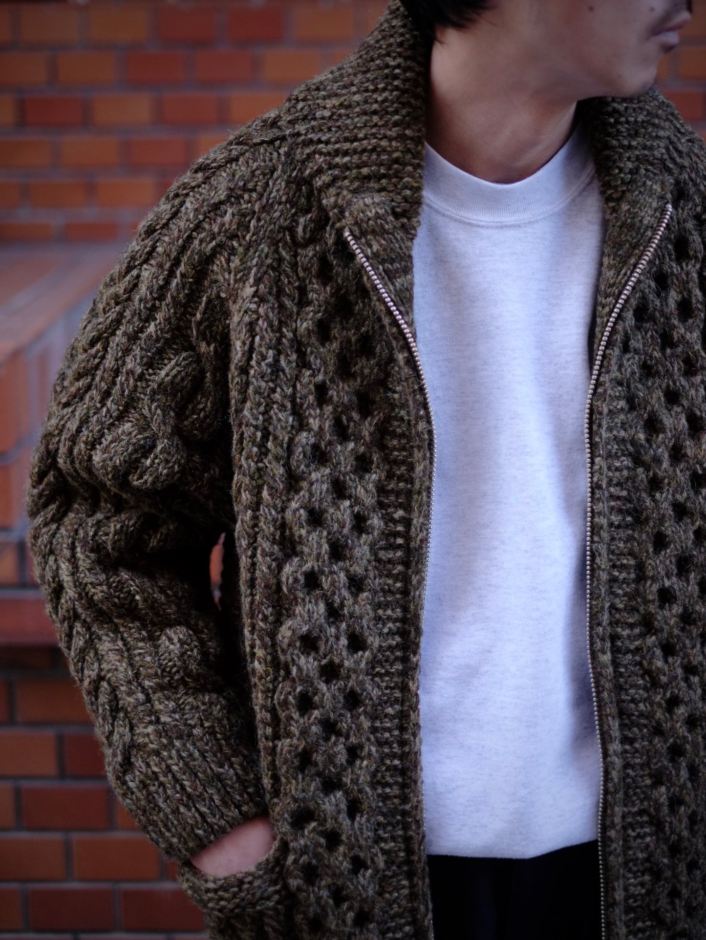 25AW slopeslow - aran cowichan sweater (Jamieson's Shetland wool HAND KNITTING)