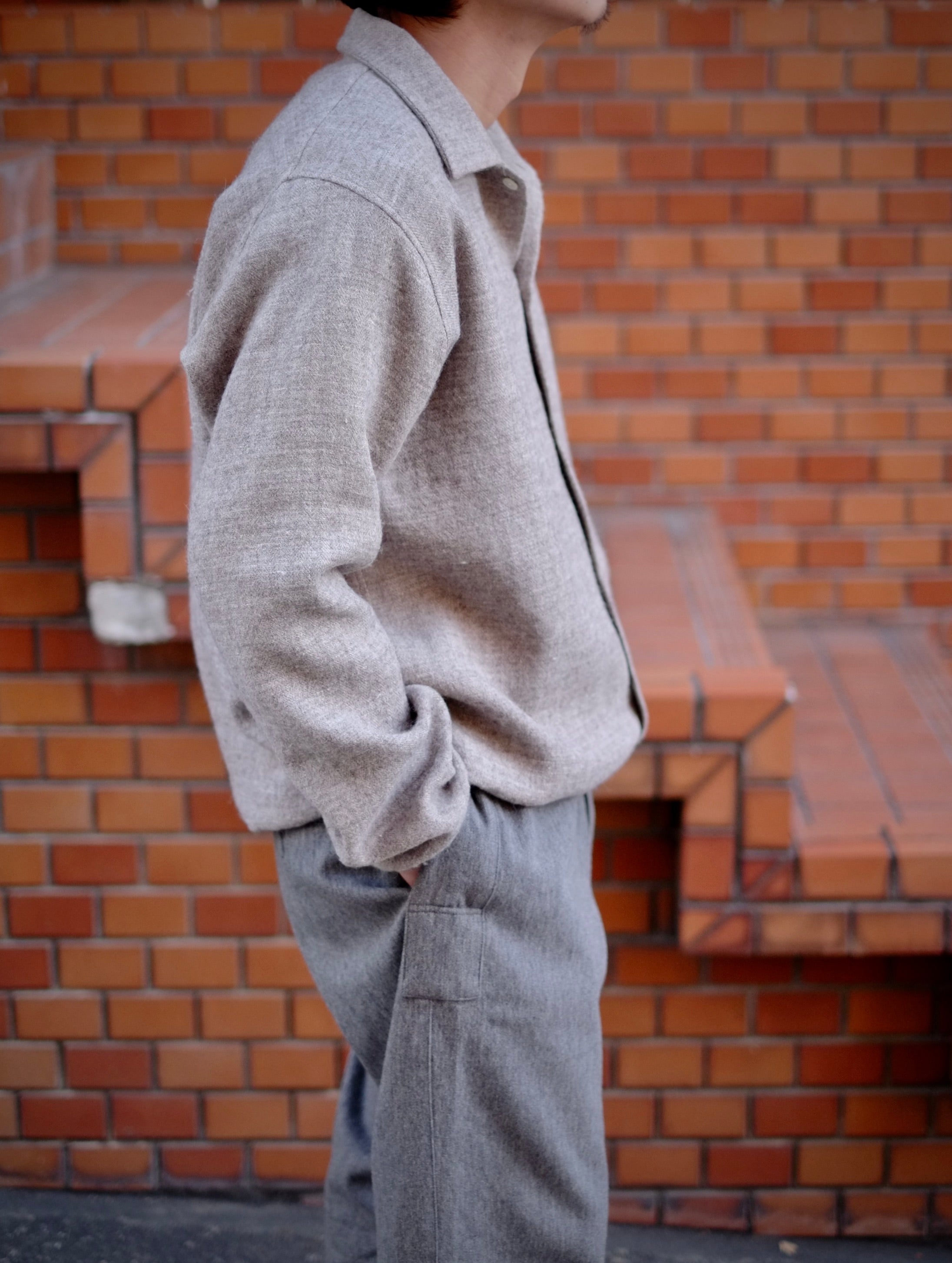 トップス KIMURA - cardigan shirt with collar 5 KIMURA - cardigan shirt with collar – CREUSEURS